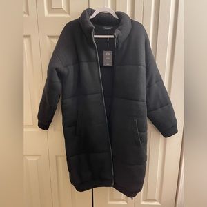 Naadam merino cashmere long puffer coat, black M